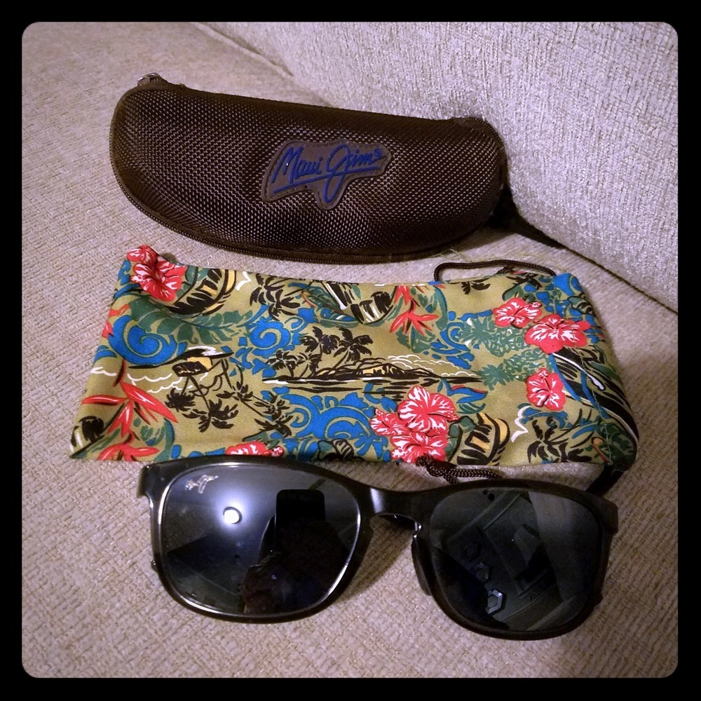 Maui Jim black sunglasses.